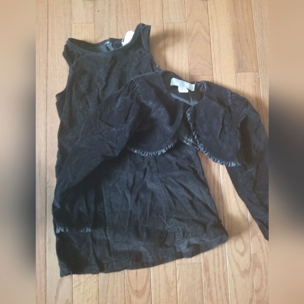 Black velvet dress